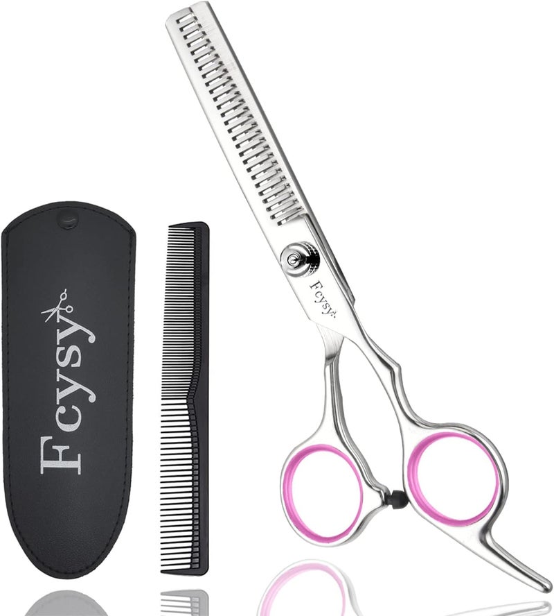 Fcysy Thinning Shears for Hair Cutting, Professional Hair Thinning Scissors Barber Texturizing Shears, 6 Inches Haircutting Blend Scissor Hair Thinner Layering Scissors with Comb for Dog Women Men - Image 1
